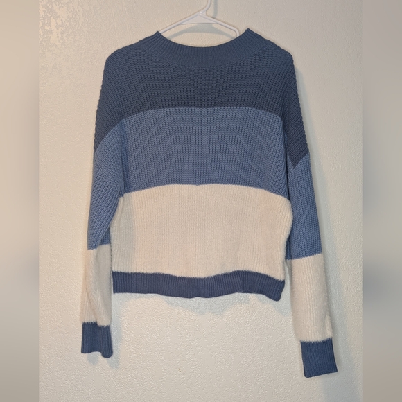 SHEIN Sweaters - Shein Color Block Sweater - Blue and White